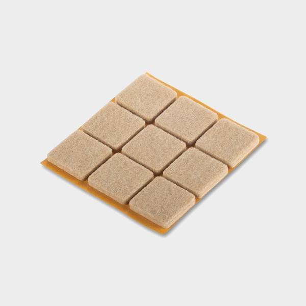 Filtknott Beige Bigduo 25x25mm (9 stk)